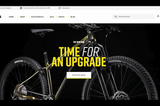 build a dynamic bicycle shopify store bicycle website bicycle dropshipping store