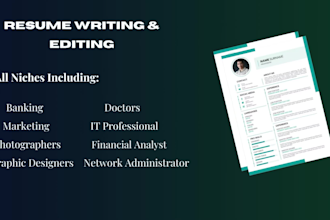 write, design job winning tech resume, cover letter, linkedin profile