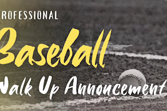 record walk up announcements for your baseball or softball team