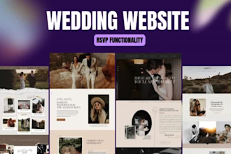 create a wedding website for the digital invitation and rsvp