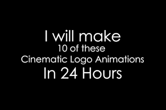make 10 of these cinematic logo animations in 24 hours
