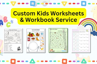 create custom educational activity worksheets for kids