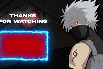 create a youtube anime outro screen