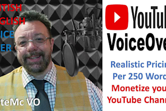 voice your youtube channel by a male british professional vo