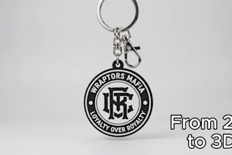design in 24h a custom 3d printable keychain from your logo