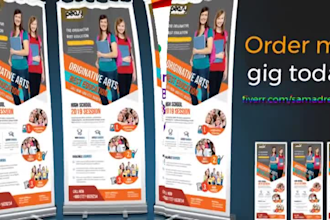 do banner, web banner, roll up banner, banner ad  in 6 hrs