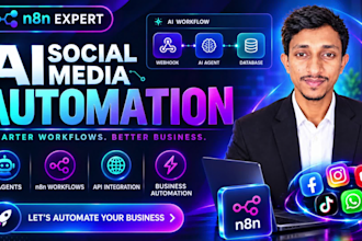 build n8n social media ai automation workflows for your business