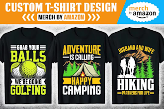 do custom bulk t shirt design merch by amazon and etsy