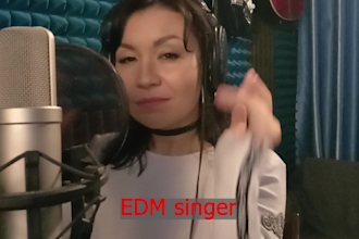 sing your edm song, bright female vocals