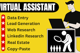 be your reliable virtual assistant for data entry, web research, data mining