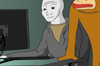 2d memecoin animation, crypto memecoin, solana meme coin video, pepe character