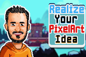 draw a pixel art character, asset, or environment