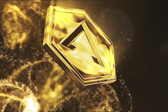 make luxury gold logo intro animation in 4k