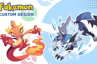 design original fakemon or pokemon oc character for you