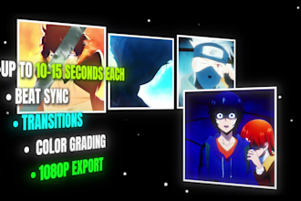 edit anime shorts, reels and tiktok videos for you