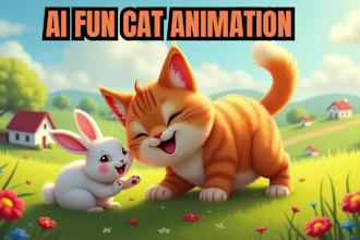 create high retention cute ai animated animals videos for kids and social media