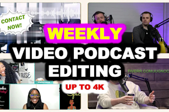 edit audio video of weekly video podcast professionally