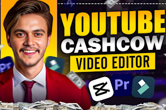 create top 10 cashcow, faceless youtube videos editing
