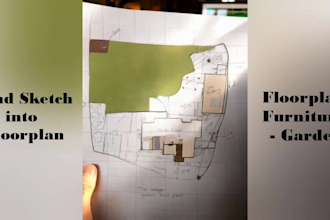 convert your sketch into floorplan using floorplanner