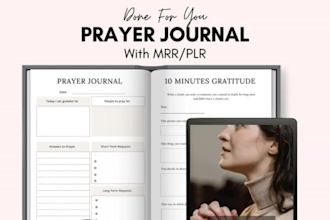 create daily prayer ebook, christian journal, bible study, scripture guide ebook