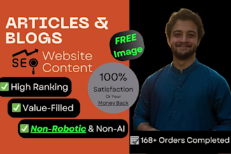 write website content, articles, and blog posts