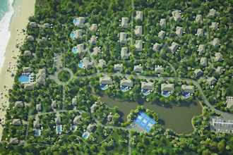 design your luxury resort master plan and 3d landscape