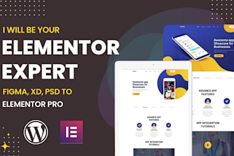 your elementor expert for figma to elementor wordpress website by elementor pro