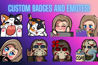 design custom emotes and sub badges for streamers