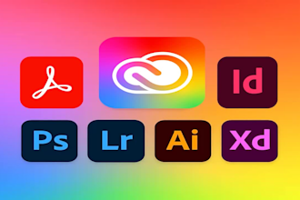 design and edit graphics using adobe indesign, illustrator, photoshop quickly