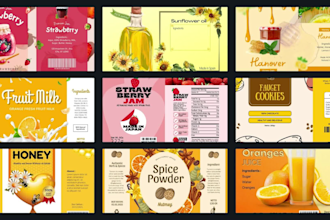 design beautiful product label and product packaging for you