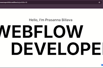 create a modern responsive landing page using webflow