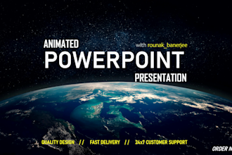 design animated powerpoint, pitch decks, and business presentations