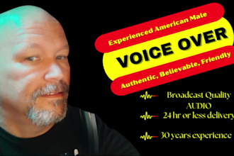 record a professional american male documentary voiceover