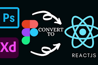 convert your xd, PSD, figma to responsive react site