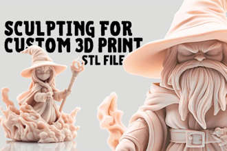 sculpt 3d model, action figure, toys and character  for printing and rendering