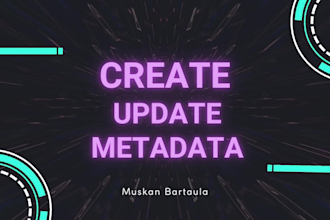 create or update a metadata for the solana nfts