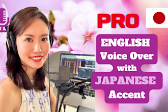 be your best english voice over actor with japanese accent