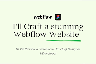 design, redesign, or develop responsive webflow website, figma to webflow