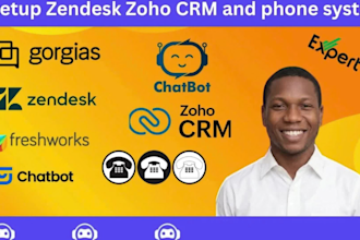 zendesk gorgias hubspot zoho CRM setup and ai chatbot automation