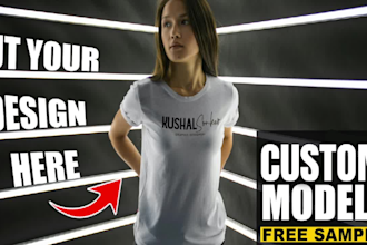 custom tshirt mockups of real models