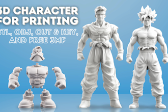 create a custom 3d character model for 3d printing stl miniature figurine
