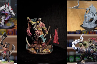 3d print and paint 3d minifigures warhammer 40k miniature toys diorama wargames
