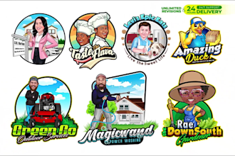 design business logo, mascot, and cartoon character