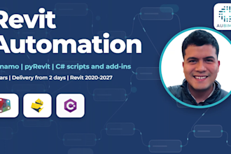 develop dynamo, pyrevit and csharp for revit bim automation