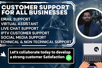 provide customer services, email support, live chat support