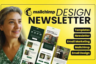 design custom mailchimp email marketing template newsletter