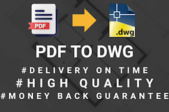 convert PDF to dwg, floor plans, architectural drawings, PDF to cad in autocad