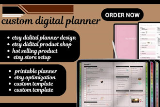 design edit custom printable editable digital planner workbook worksheet journal
