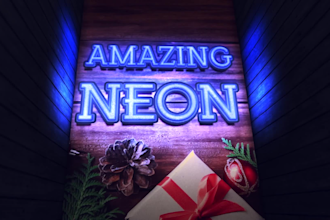 create custom ultra neon intro logo animation video intro