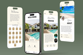 design original interactive welcome book for your rental